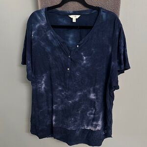Terra & Sky Dark Blue Tie-Dye Short Sleeve Tee